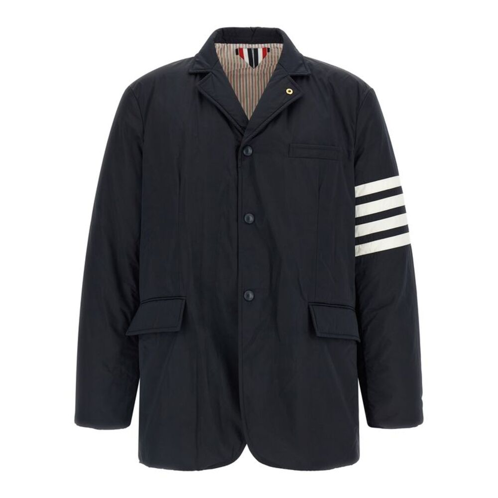 Thom Browne Blue Polyester Biker Men's Jacket